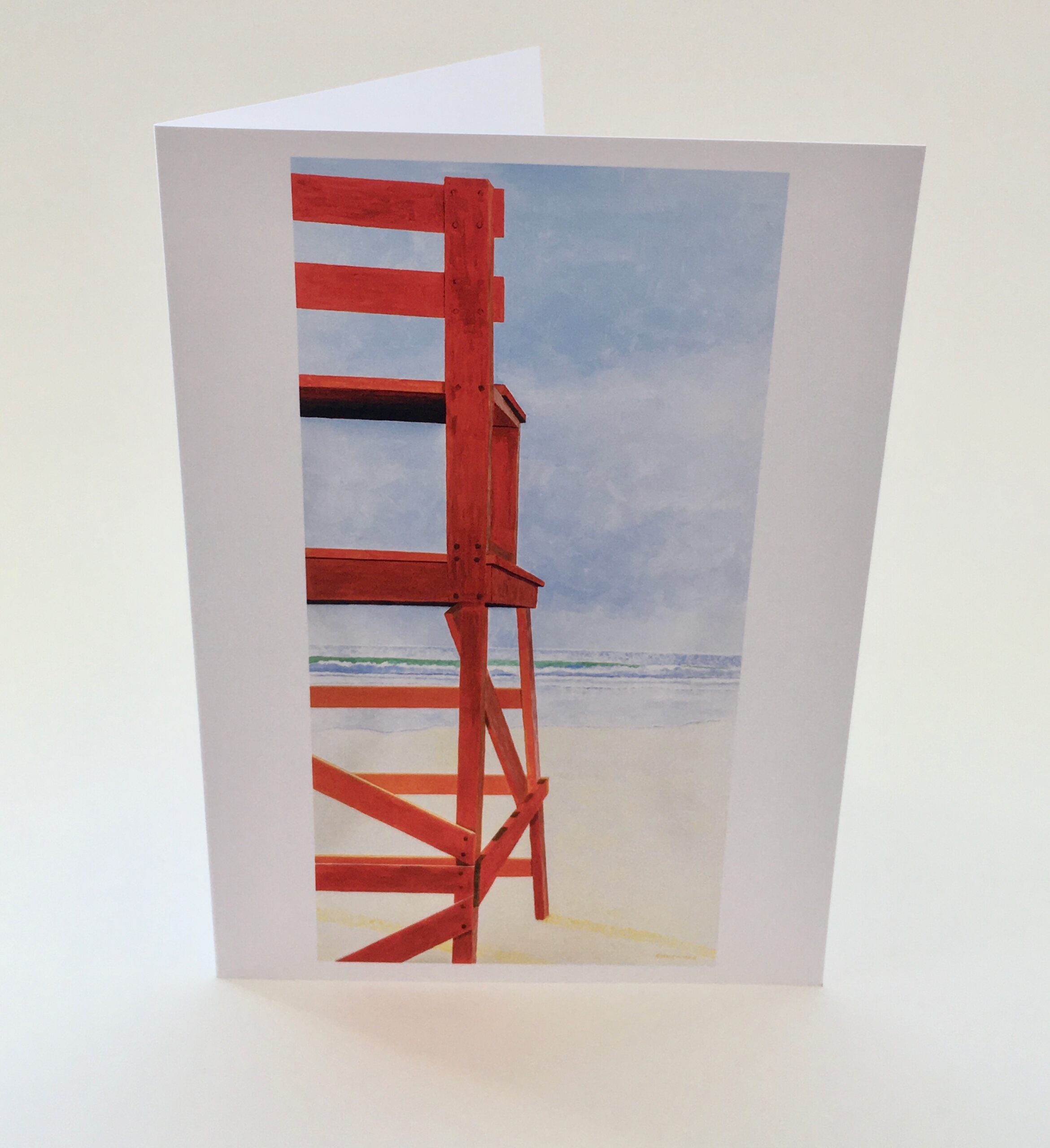 Note Cards by Leslie Heffron, Good Harbor Beach Lifeguard Chair