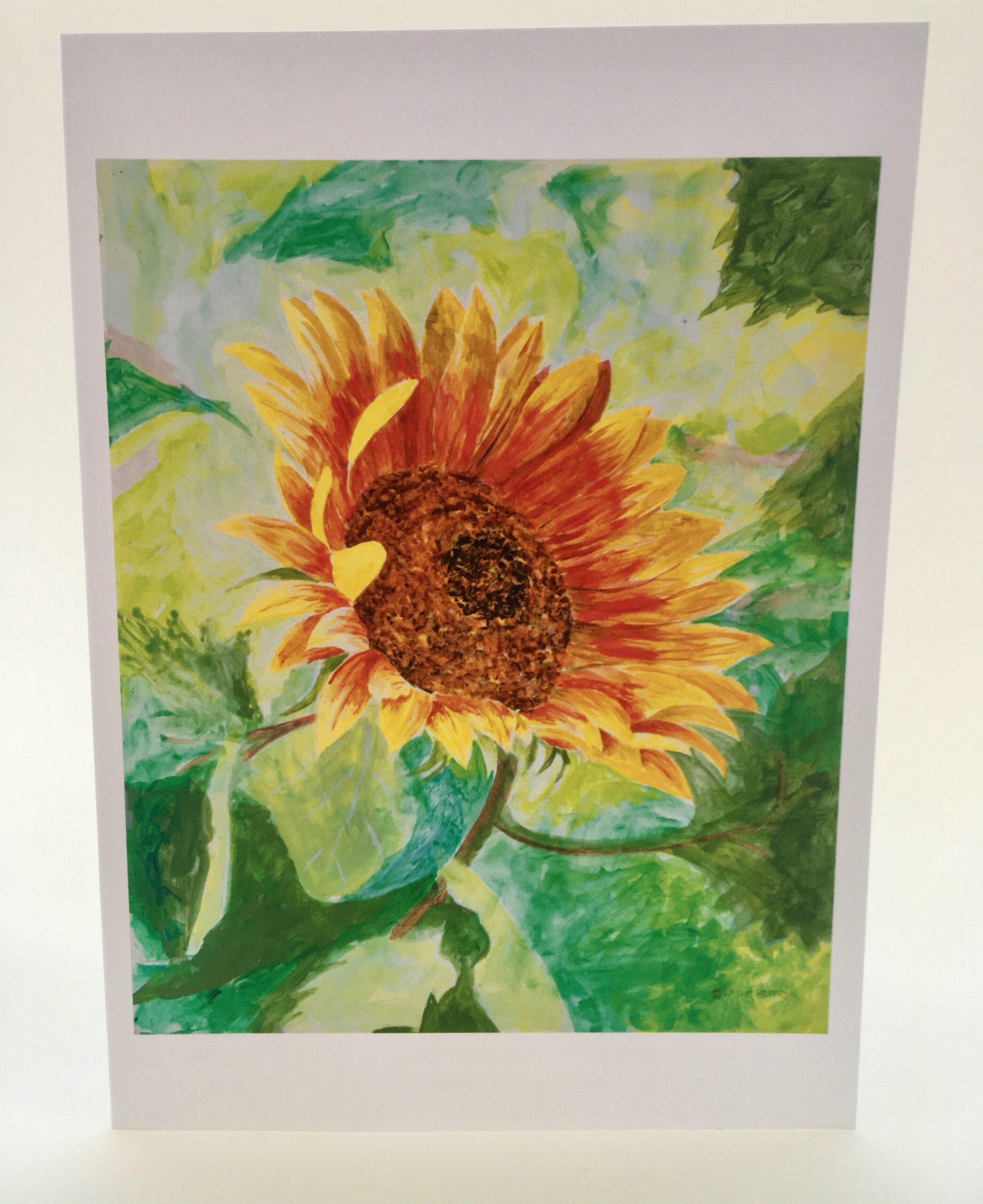 Notecards by Leslie Heffron, "Sunflower"